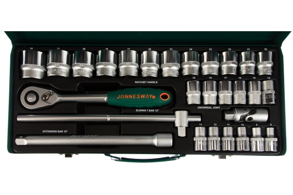 Набор торцевых головок 1/2"DR 8-34 мм Jonnesway S04H4728S