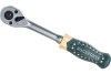 Реверсивная двухсторонняя трещотка с резиновой ручкой 1/4-3/8 ROCKFORCE RF-802321