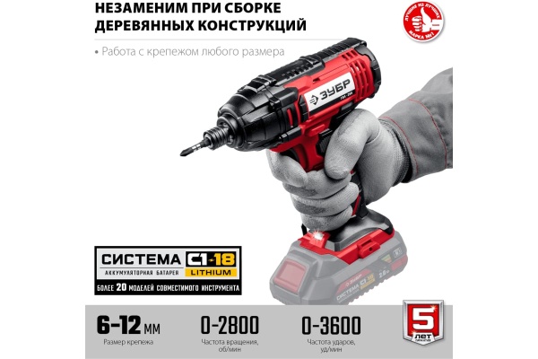 Ударный винтоверт ЗУБР ГВЛ-255