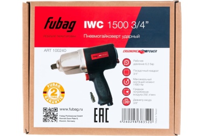 Ударный пневмогайковерт FUBAG IWC 1500 3/4" 100240