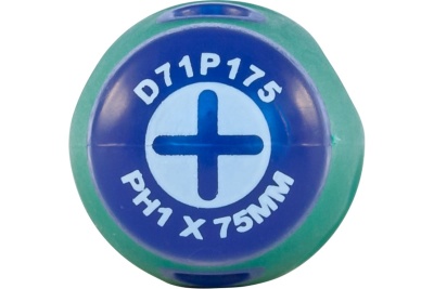 Отвертка стержневая крестовая Jonnesway D71P175 ANTI-SLIP GRIP, PH1x75 мм 49950