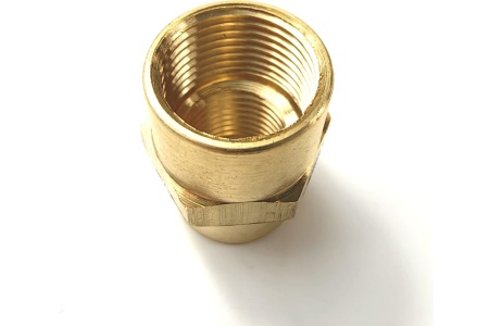 Муфта Профитт латунная переходная пневмо 1/2" ВР х 3/8" ВР 9276010
