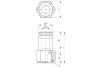 Фитинг 6 мм с внутренней металлической резьбой G1/8" CDC Pneumatics PCF 06G01