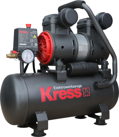 Компрессор воздушный безмаслянный KRESS KP110, 1000 Вт, 8л.