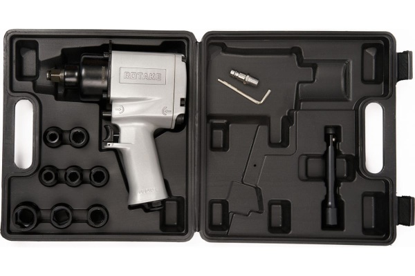 Пневматический гайковерт Rossvik 1/2", 720 Hм, с набором головок RT-5270K