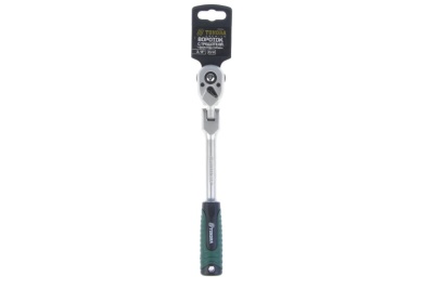 Вороток с трещоткой TUNDRA квадрат 3/8", поворотная головка, 72 зуба, CrV 1799954