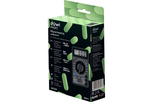 Цифровой мультиметр duwi M830B PROFI 26043 1