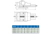 Поворотные станочные тиски с открытым винтом GRIFF серия QB 160 мм 020445