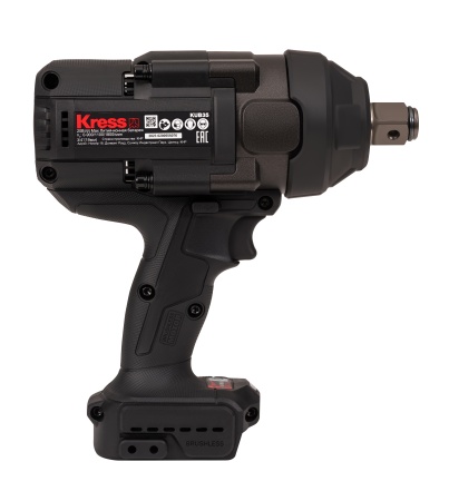 Гайковерт аккумуляторный бесщеточный KRESS KU35.91, 20В, 3/4", 1700 Нм, без АКБ и ЗУ, кейс