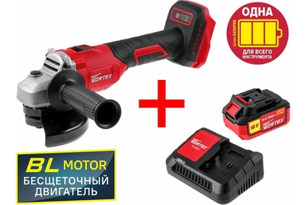 Аккумуляторная угловая шлифмашина WORTEX CAG 1812-1 E ALL1 0329192