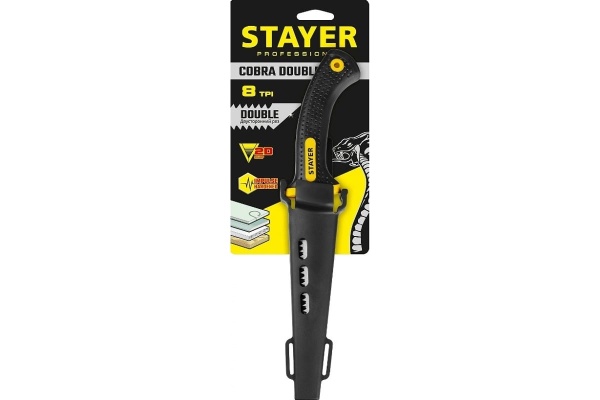 Выкружная мини-ножовка по гипсокартону STAYER Cobra Double-8 150 мм 2-15170_z01