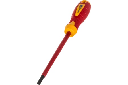 Диэлектрическая шлицевая отвертка 5.5х1.0х125 KRAFT KT 700428