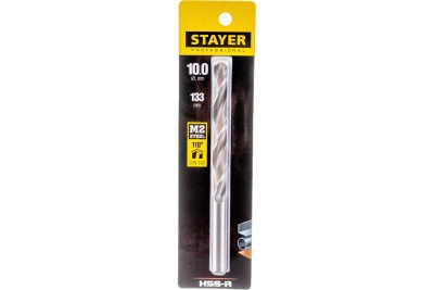 Сверло Professional по металлу HSS-R (10х87х133 мм; М2; DIN 338) Stayer 29602-10
