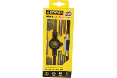 Набор метчиков и плашек STAYER MASTER 12 предметов 28012-H12_z01