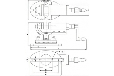 Станочные трехосевые тиски WILTON TLT/SP-50 WI11700EU 50х50