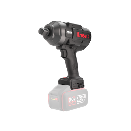 Гайковерт аккумуляторный бесщеточный KRESS KU35.91, 20В, 3/4", 1700 Нм, без АКБ и ЗУ, кейс
