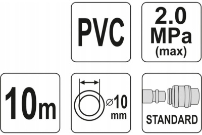 Шланг PVC 10 мм, 10 м YATO YT-24224