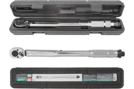 Динамометрический ключ щелчкового типа ROCKFORCE Profi 19-110 Нм, 3/8'', в пластиковом футляре RF-1202