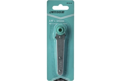 Мини трещотка для бит с реверсом 1/4 100мм Jettools W7-24-1-14