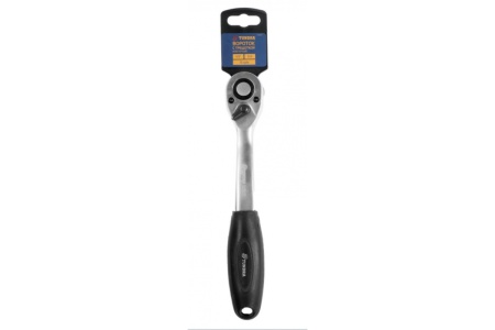 Вороток с трещоткой TUNDRA квадрат 1/2", изогнутая рукоятка, 72 зуба, CrV 1799956