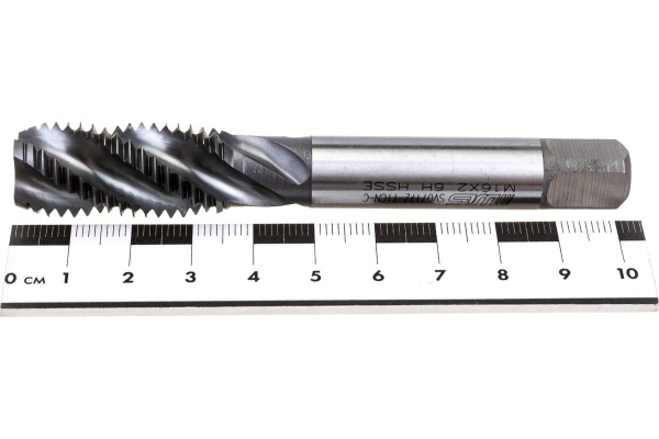 Метчик Partner M16x2 HSSE спиральная канавка 38, H6, TiAlN (серия TS01) 317160