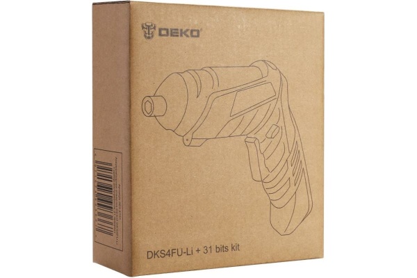Аккумуляторная отвертка DEKO DKS4FU-Li + набор инструментов 31 предмет 063-4151