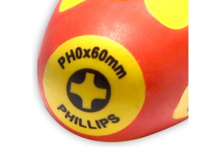 Диэлектрическая отвертка Ph0х60 мм SHTOK 09316