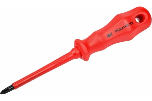 Диэлектрическая отвертка IEK ARMA2L 3 PH2x100 K2 A2L3-SC30-K2-PH-20-100