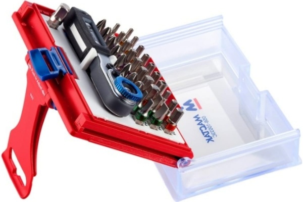 Набор вставок бит 1/4, TORX, HEX, PZ, PH, SLOT, 33 предмета МАСТАК 058-10033C