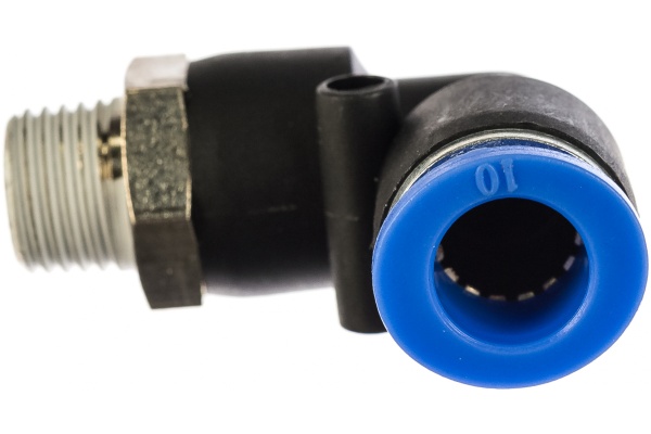 Фитинг угловой для пластиковых трубок (10 мм; 1/4М) ROCKFORCE RF-SPL10-02