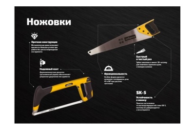 Ножовка по металлу Inforce 300 мм 06-08-16