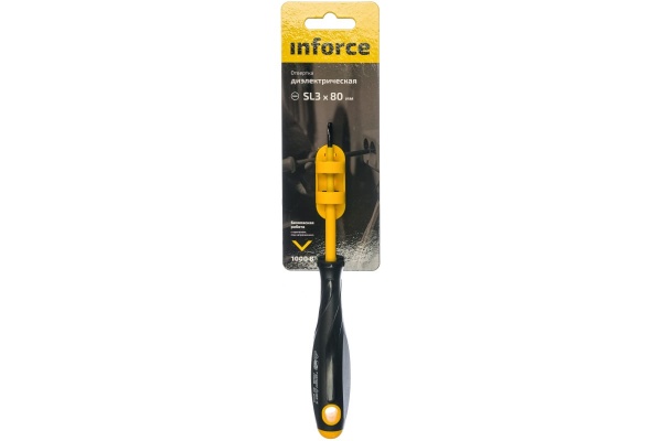Диэлектрическая отвертка SL3х80мм Inforce 06-09-77