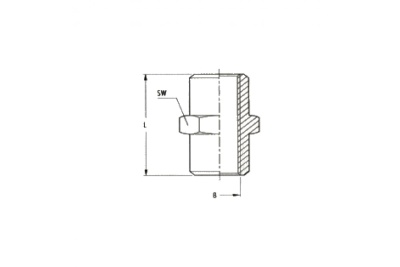 Муфта цилиндрическая мама 1/4" - мама 1/4" (блистер) 1225/3 280/5 F1/4*F1/4" GAV 38918