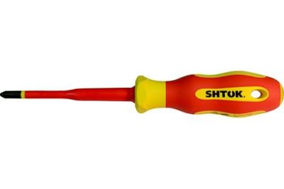 Диэлектрическая отвертка Ph2х100 мм SHTOK 09320