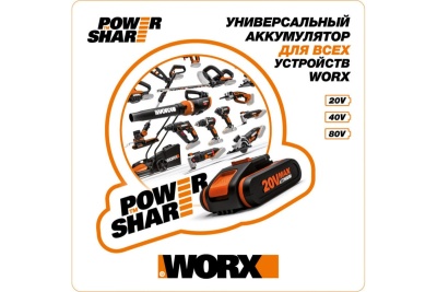 Аккумуляторная бесщеточная ударная дрель-шуруповерт WORX WX354