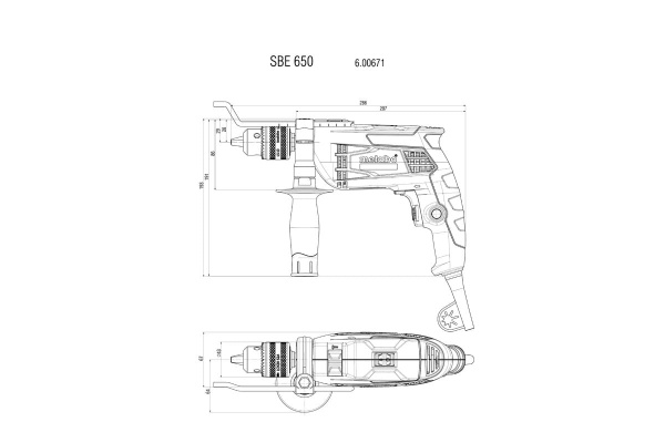 Ударная дрель Metabo SBE 650 600671850