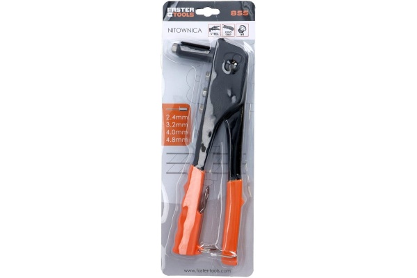Заклепочник FASTER TOOLS 2,4 - 4,8, желто-черный 855