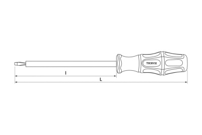 Шлицевая диэлектрическая отвертка THORVIK SDLI615 VDE 1000 v SL6.5x150 мм 52175