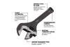 Разводной ключ DEWALT цельностальной, 12"-300 мм DWHT80269-0