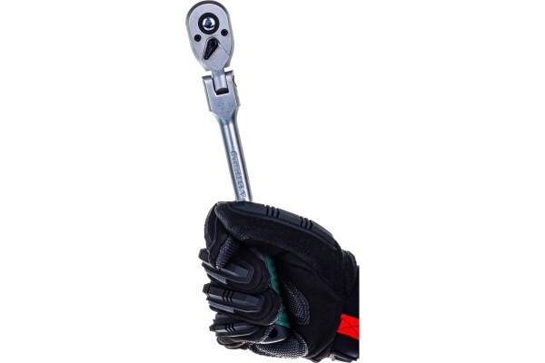 Вороток с трещоткой TUNDRA квадрат 3/8", поворотная головка, 72 зуба, CrV 1799954