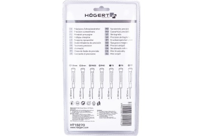Набор часовых отвёрток в футляре HOEGERT TECHNIK 7 шт. HT1S270
