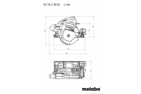 Аккумуляторная дисковая пила Metabo KS 18 LTX 57 601857700