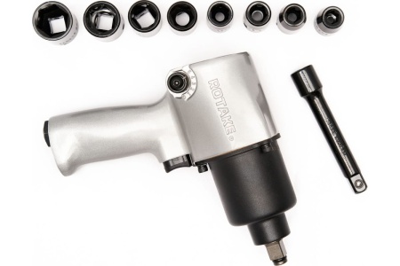 Пневматический гайковерт Rossvik 1/2", 700 Hм, с набором головок RT-5268K