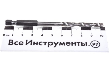 Сверло по металлу (5х106 мм; HEX 1/4) ПРАКТИКА 037-602