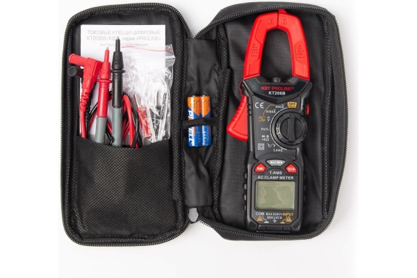 Цифровые токовые клещи КВТ KT 206B PROLINE 79130