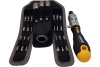 Трещотка Felo Ergonic K 1/4, поворотная, с набором бит в чехле, 16 предметов 06071604