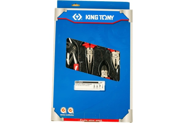 Набор диэлектрических пассатижей и бокорезов, ложемент, 4 предмета KING TONY 9-40604GP