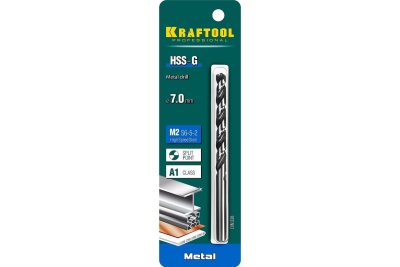 Сверло по металлу HSS-G сталь М2 (7х109 мм) Kraftool 29651-7