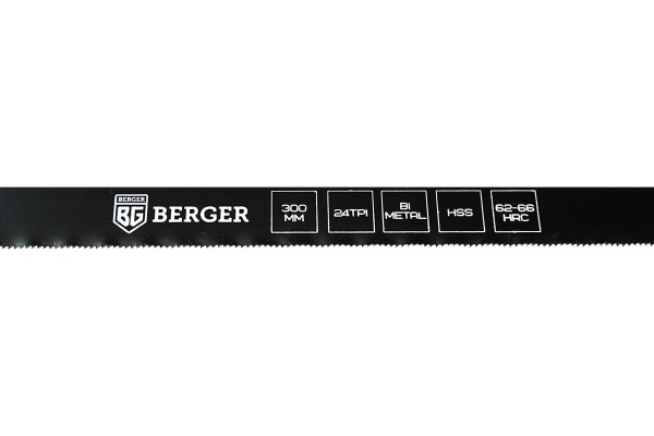 Ножовка по металлу Berger BG 300мм, биметаллическое полотно, 24TPI,BG1846
