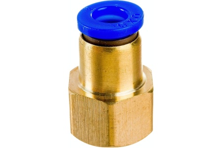 Фитинг металлический 6 мм - внутренняя резьба 1/4" Pegas pneumatic 5203